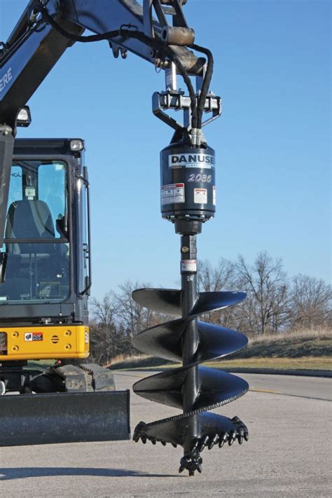 auger attachments for mini excavators|backhoe post hole auger attachment.